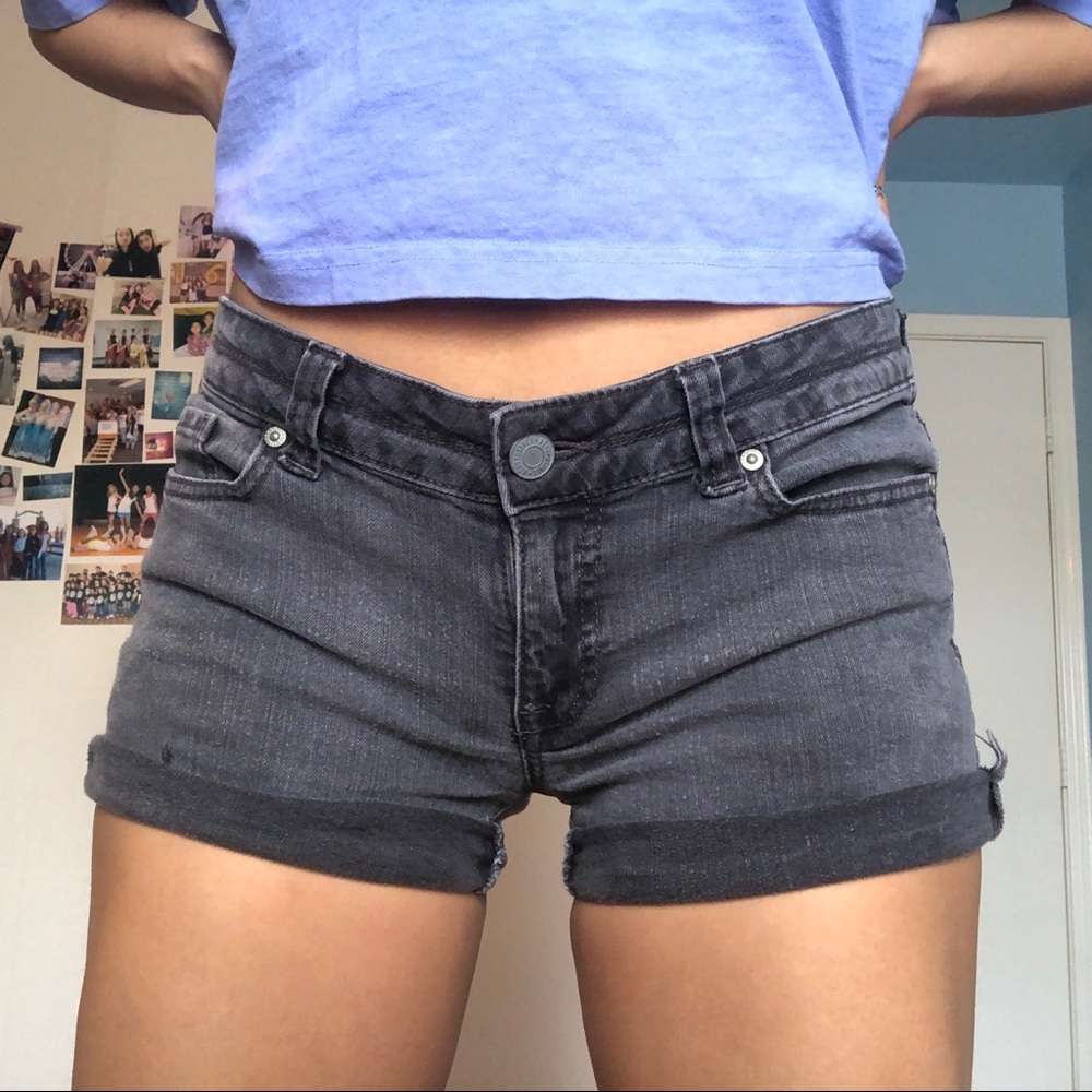 Black Jean Shorts
